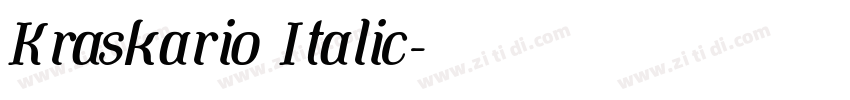 Kraskario Italic字体转换 Kraskario Italic字体转换